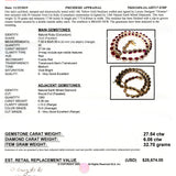 14K Gold Oval Cut Ruby Necklace