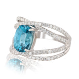 Custom Made Blue Zircon Ring