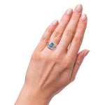Custom Made Blue Zircon Ring