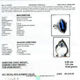 Natural Tanzanite & Diamond Ring