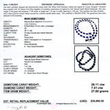 White Gold Sapphire & Diamond Necklace