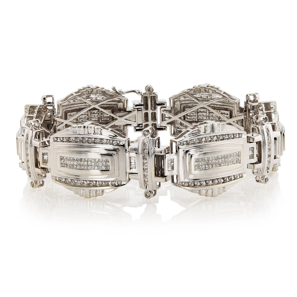 Gentlemans 14K Diamond Bracelet