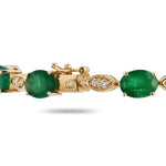 Dark Emerald and Diamond Bracelet