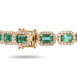 Yellow Gold Mounted Emerald Bracelet