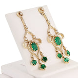 Emerald And Diamond Chandlier Earrings