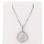 14K Ball Pendant and White Gold Chain