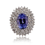 Stunning Tanzanite Diamond Ring